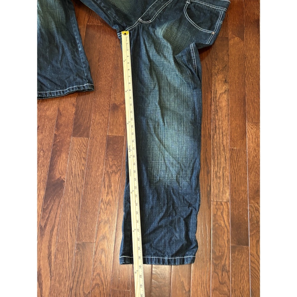 Vintage Southpole 4130 Baggy Wide Leg Jeans Mens 32x31 Dark Wash Y2K Skater - Picture 5 of 8
